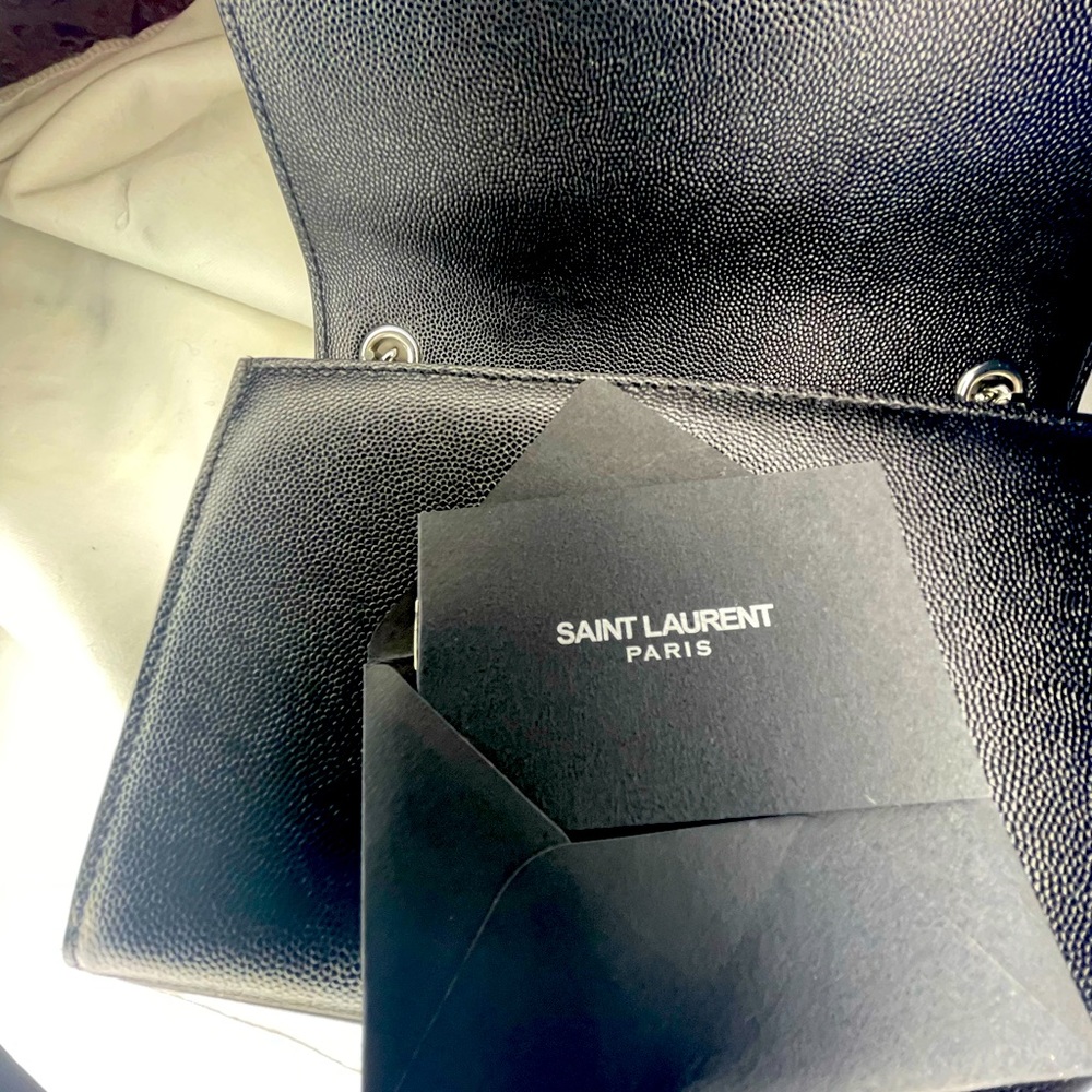 Saint Laurent Black Kate Medium Tassel Chain Cross Body.